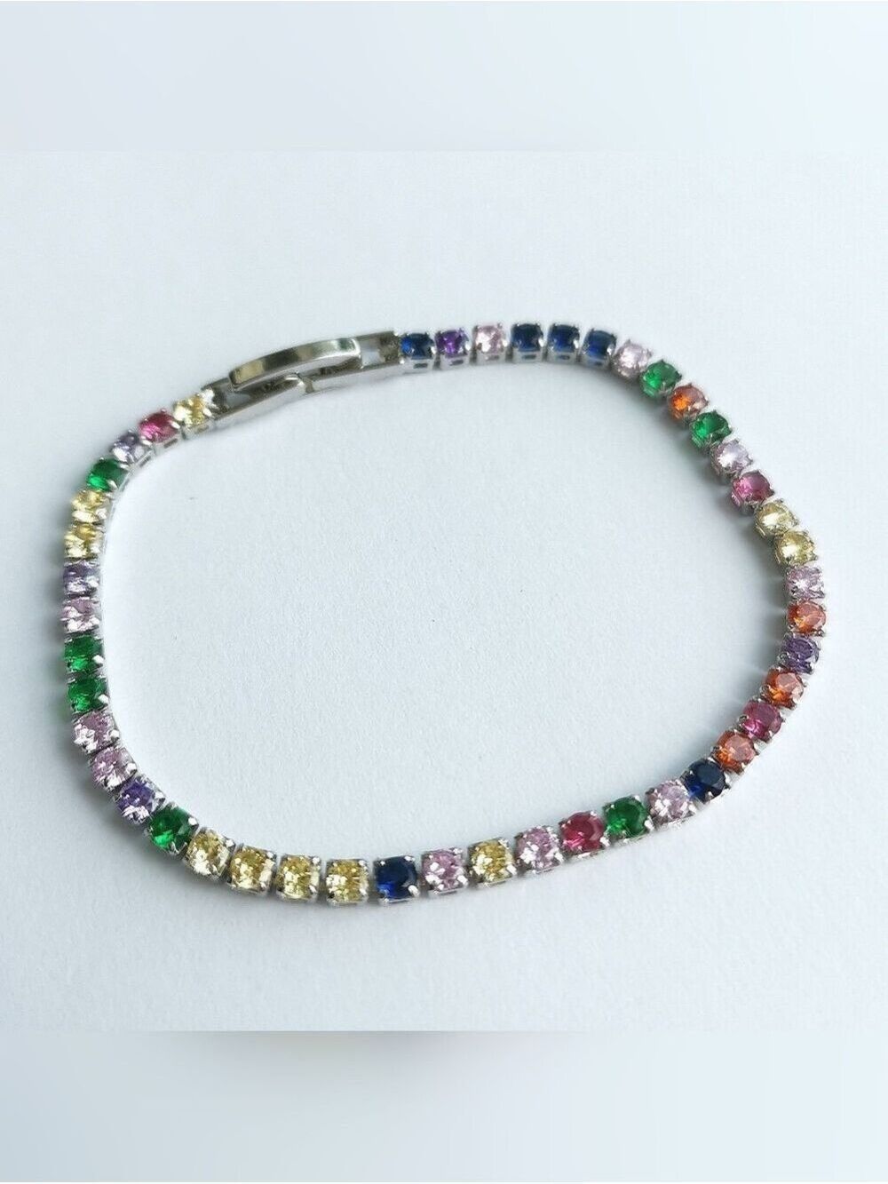 NWT 6" Multi Colour CZ Tennis Bracelet